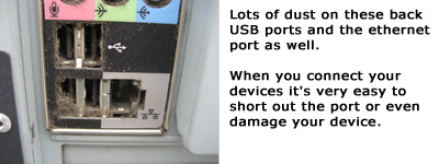 Dirty Back USB Port